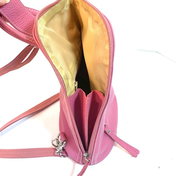 VERA PELLE Pink Leather Mini Backpack Purse - Picture 8 of 11